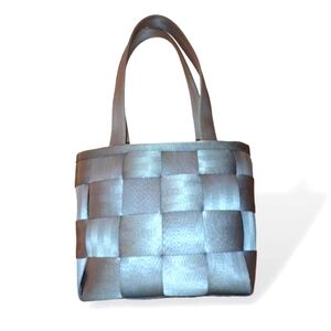 Harvey's Seatbelt Purse Grey Medium Made Of Real Recycled Seatbelts Hand Bag
